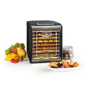 Klarstein fruit jerky 9 déshydrateur minuteur 9 étages 600-700w - noir pas cher