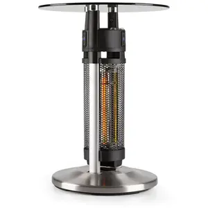 Comparateur de prix : Blumfeldt Primal Heat 65 Table de bistro chauffante 65cm - Tubes de ca...