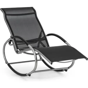 Blumfeldt Santorini Fauteuil de jardin à bascule - Rocking chair - Dos... pas cher