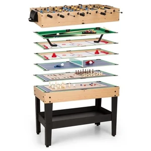 Table Multi-Jeux 15 en 1 - oneConcept - Football de Table Billard Shuf... pas cher