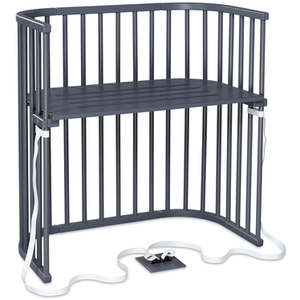 Berceau cododo Babybay Boxspring - Laqué gris ardoise pas cher