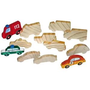 Comparateur de prix : FigurINes bois Véhicule, set de 12