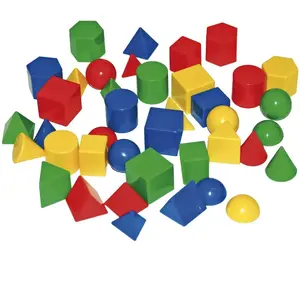 Formes géométriques plastique, 10 formes/4 coul., set de 40