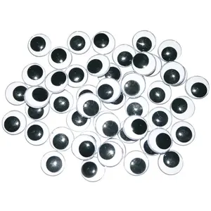 Yeux mobiles 18 mm noir/blanc, set de 50Vendu paravenue-des-jeux