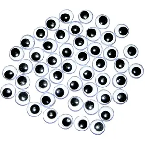 Eduplay Set de 50 Yeux mobiles Noirs et blancs 8mm