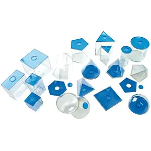 Eduplay Corps géométriques, transparents (bleu) petits, set de 17 pces pas cher