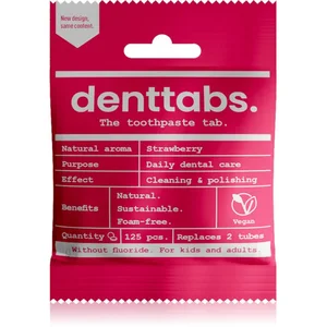 Denttabs Lot de 125 comprimés pour brosses à dents sans plastique et sans fluorure pas cher