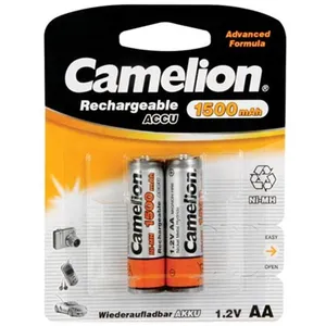 Camelion 17015206 Akku (NiMH, R6, Mignon, AA, 1500 mAh, 2er)