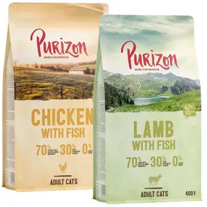 400g Adult agneau, poisson sans céréales Purizon Croquettes pour chat : -15 % !