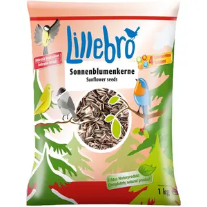 1kg Lillebro Graines de tournesol pour oiseaux sauvagesVendu parzooplus