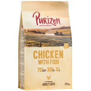 2,5kg Purizon Adult poulet, poisson sans céréales - Croquettes pour chat pas cher