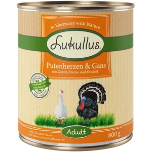 Lukullus Adult 6 x 800 g pour chien - coeurs de dinde & oie pas cher
