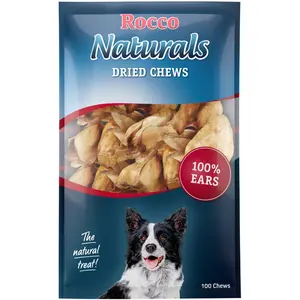 10 Oreilles de boeuf naturelles Rocco Friandises pour chien pas cher