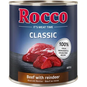 6x800g Classic boeuf, renne Rocco - Nourriture pour chienVendu parzooplus