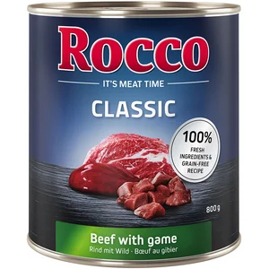 6x800g Classic boeuf, gibier Rocco - Nourriture pour chienVendu parzooplus