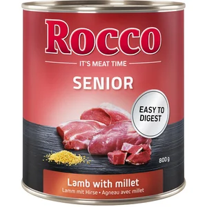 6x800g Senior agneau, millet Rocco - Nourriture pour chien pas cher