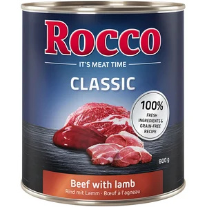 6x800g Classic boeuf, agneau Rocco - Nourriture pour chien pas cher
