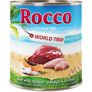 6x800g Tour du monde, Jamaïque, poulet, noix de coco & papaye Rocco - Nourriture pour chien pas cher