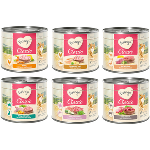 Comparateur de prix : 6x200g Classic Meat Menu (6 saveurs) Feringa nourriture humide pour chat