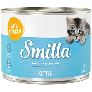 6x200g boîtes Smilla Kitten au poulet Kitten Smilla - Boîtes pour Chat pas cher