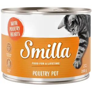 6x200g volaille, coeurs de volaille Smilla - Nourriture pour Chat pas cher