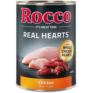 6x400g Real Hearts poulet Rocco - Nourriture pour chien pas cher