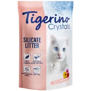 Litière Tigerino 5L Crystals Flower-Power - pour chatVendu parzooplus