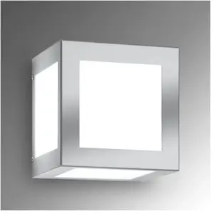 CMD Applique d'extérieur cubique Cubo, acier inoxydable mat pas cher