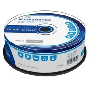 Comparateur de prix : MEDIARANGE BD-R Double Layer 50 Go Vitesse d'écriture 6 Fois 6 Fois