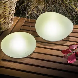 Comparateur de prix : ESOTEC Lampe solaire décorative Duo Pierre, boite de 2