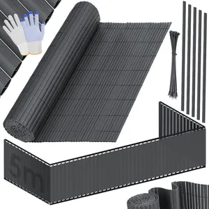 KESSER Natte pare-vue en pvc Clôture pare-vue Habillage de balcon Coupe-vent Lames renforcées résistantes aux intempéries Pour jardin Balcon Terrasse pas cher