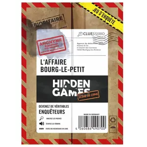 Non communiqué Hidden games - Affaire Bourg le petit pas cher