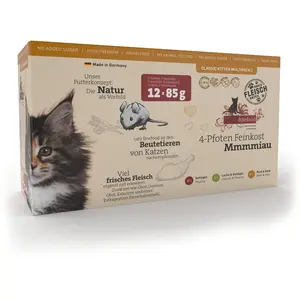 Comparateur de prix : 12x 85g catz finefood Kitten Mix (3 Sorten) Katzenfutter nass