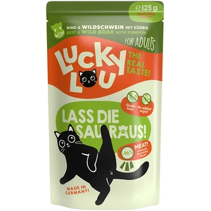 Comparateur de prix : 16x 125g Lucky Lou Adult boeuf & sanglier nourriture pour chat humide