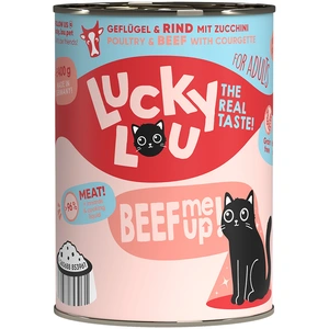 6x 400g Lucky Lou Lifestage adulte volaille & boeuf nourriture pour ch... pas cher