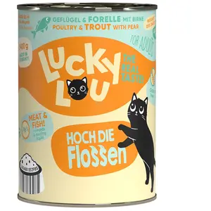 6x 400g Lucky Lou Lifestage Adult volaille & truite nourriture pour ch... pas cher