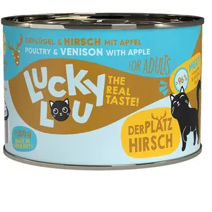 Comparateur de prix : 6x200g Lucky Lou Lifestage Adult volaille & cerf nourriture pour chat ...