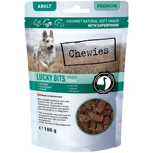 Chewies Lucky Bits Adult pour chien - autruche 100 g pas cher