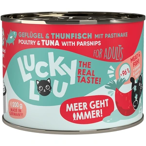 6x200g Lucky Lou Adult volaille & thon nourriture pour chat humide pas cher