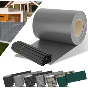 KESSER Pvc Bandes de protection visuelle Rouleau de clôture à double barreaux Opaque Résistant aux intempéries et au vent Film de clôture Protection pas cher