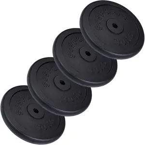 Comparateur de prix : Disques de Poids - SCSPORTS - 120 kg - 4 Plaques de 30 kg - Fonte - Noir