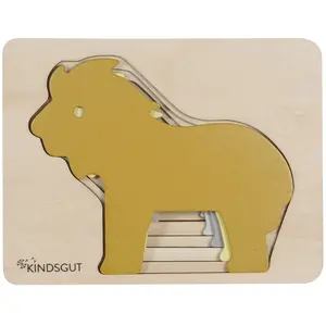 Comparateur de prix : Non communiqué Puzzle animaux lion en bois multicolore - Kindsgut