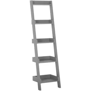 Beliani - Echelle Gris 5 Niveaux en mdf Finition Mate 166 cm Look Naturel Salon Mobile DuoVendu paramazon