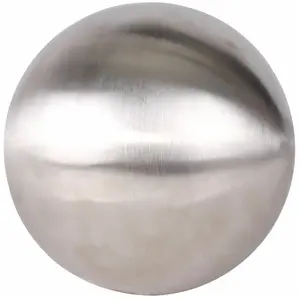 Spetebo Boule décorative en acier inoxydable brossé mat - Taille : 20 cm pas cher