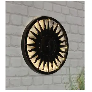 Décoration murale solaire led - env. ø 40 cm - motif : soleil