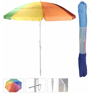 SPETEBO Parasol coloré de 220 cm avec manchon de sol (DV8100390) pas cher