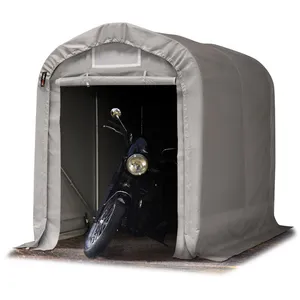 TOOLPORT 1,6x2,4 m, Tente garage, PVC 800, H. 1,7 m, gris, bétonVendu parmanomano