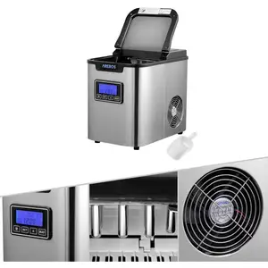 Machine à Glaçons en Acier Inoxydable 2,2L lcd Icemaker 12KG/24H - ArebosVendu paramazon