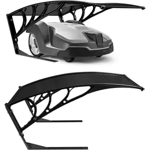 Comparateur de prix : AREBOS Abri pour Robot Tondeuse - Noir - 102 x 79 x 46 cm - Toit en po...