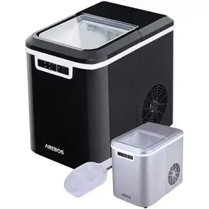 Comparateur de prix : AREBOS Machine à glaçons | 12 kg / 24 h | 10-15 minutes de production ...